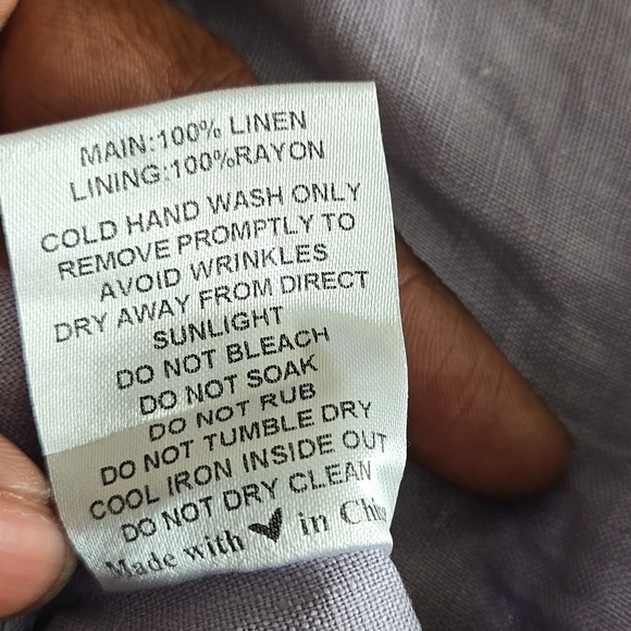 VRG GRL Naomi Elegant 100% Linen Lavender Strapless Maxi Sundress 12 - Picture 6 of 7